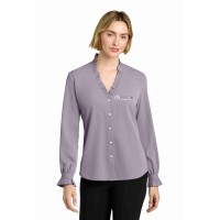 Brooks Brothers® Women’s Long Sleeve Ruffle Collar Blouse