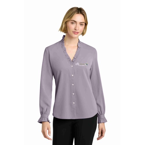 Brooks Brothers® Women’s Long Sleeve Ruffle Collar Blouse